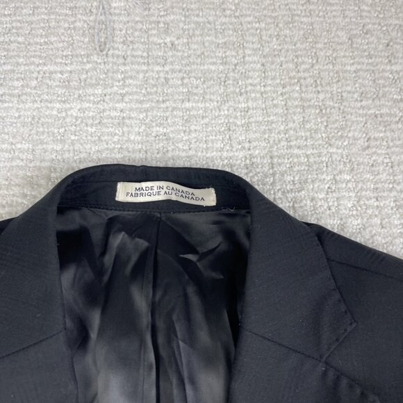 Joseph Abboud Blazer Mens 38L Black REDA Super 110s Wool 2 Button Jacket - Picture 11 of 16